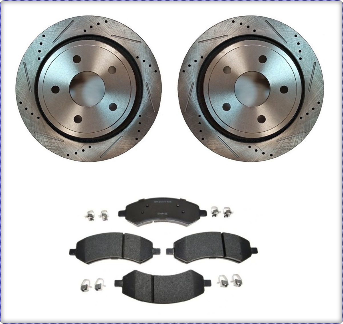 Hart Brakes Bremsen-Set Vorne & Hinten – Keramik-Bremsbeläge + Gebohrte Rotoren Für Camaro & Firebird